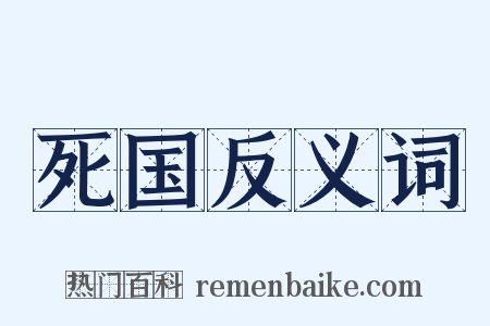 死国反义词是什么意思的图片